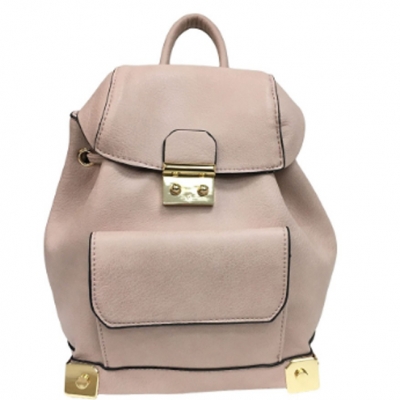 Faux Leather Backpack MY6011 39652 Pink
